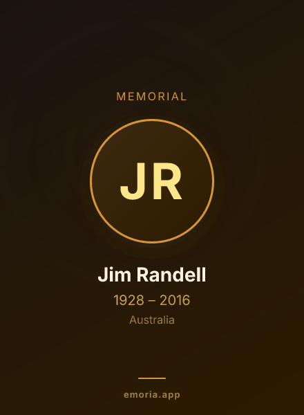 Memorial portrait of Jim Randell