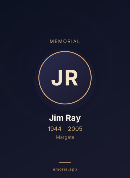 Memorial portrait of Jim Ray