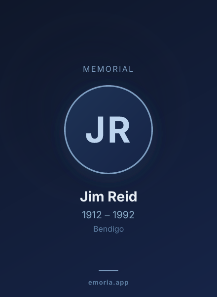 Memorial portrait of Jim Reid