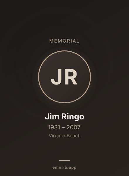 Memorial portrait of Jim Ringo