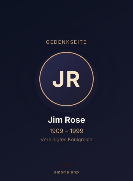 Gedenkportrait von Jim Rose