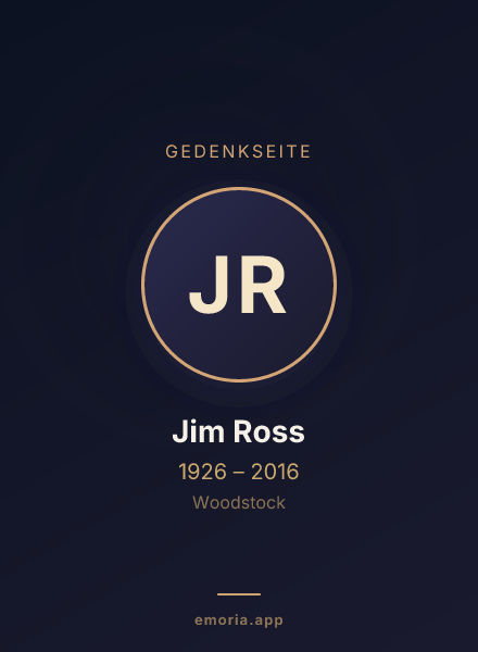 Gedenkportrait von Jim Ross