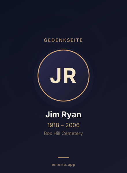 Gedenkportrait von Jim Ryan