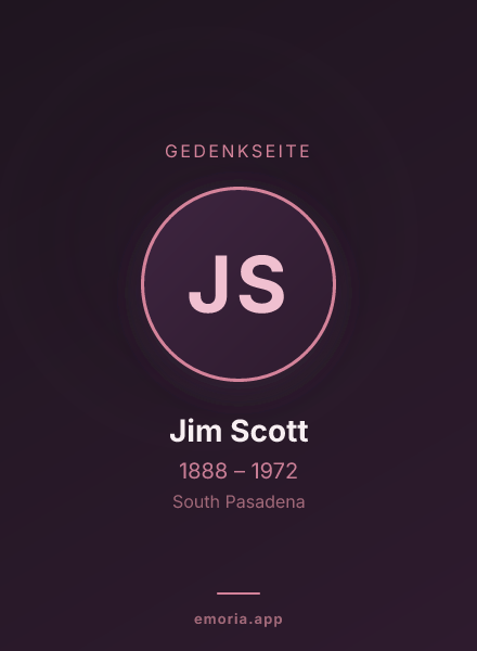 Gedenkportrait von Jim Scott