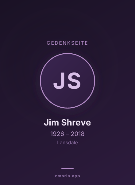 Gedenkportrait von Jim Shreve