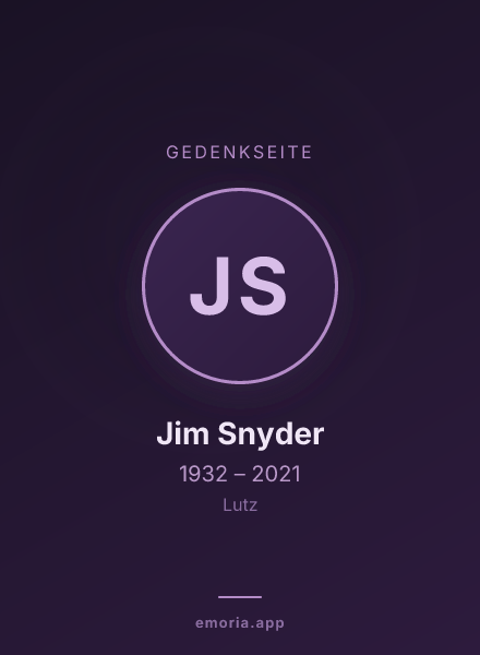 Gedenkportrait von Jim Snyder