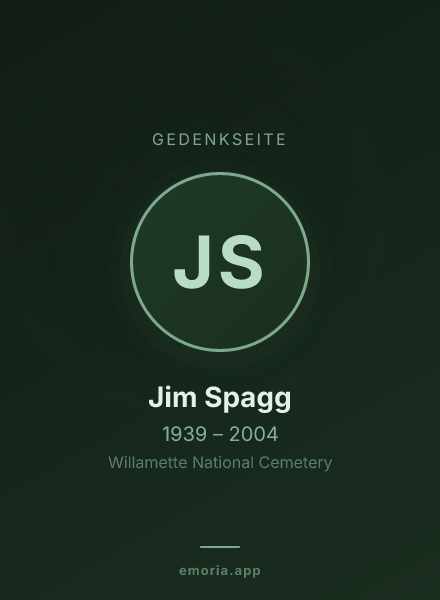 Gedenkportrait von Jim Spagg