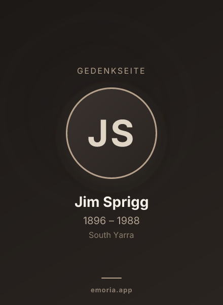 Gedenkportrait von Jim Sprigg