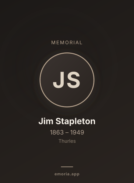 Memorial portrait of Jim Stapleton