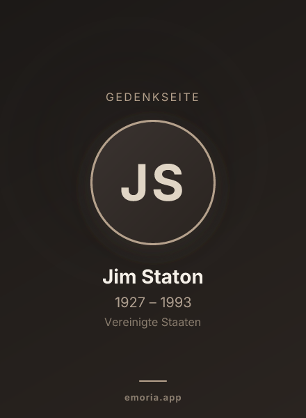 Gedenkportrait von Jim Staton