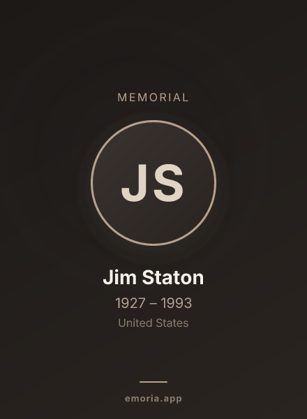 Memorial portrait of Jim Staton