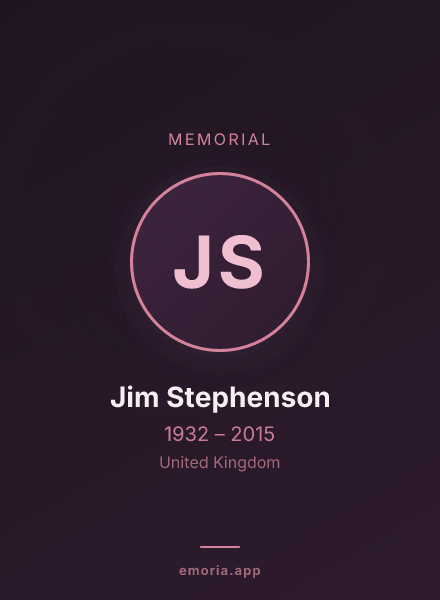 Memorial portrait of Jim Stephenson