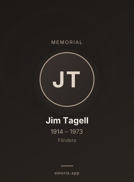 Memorial portrait of Jim Tagell