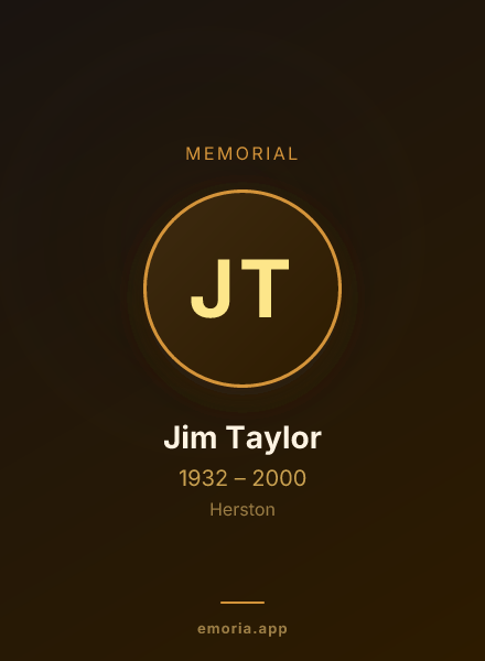 Memorial portrait of Jim Taylor