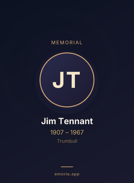 Memorial portrait of Jim Tennant