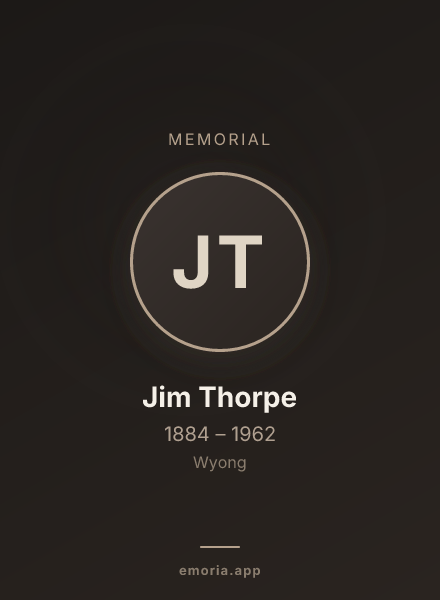 Memorial portrait of Jim Thorpe