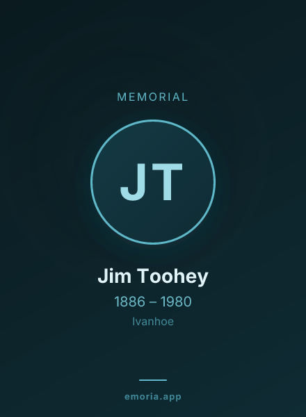 Memorial portrait of Jim Toohey