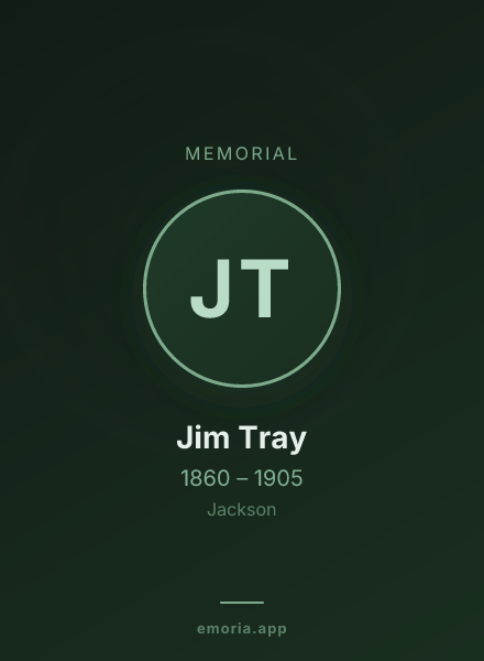 Memorial portrait of Jim Tray