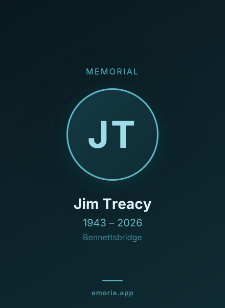 Memorial portrait of Jim Treacy