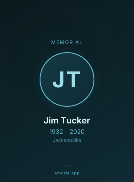 Memorial portrait of Jim Tucker