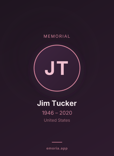 Memorial portrait of Jim Tucker
