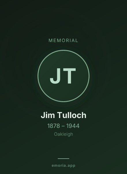 Memorial portrait of Jim Tulloch