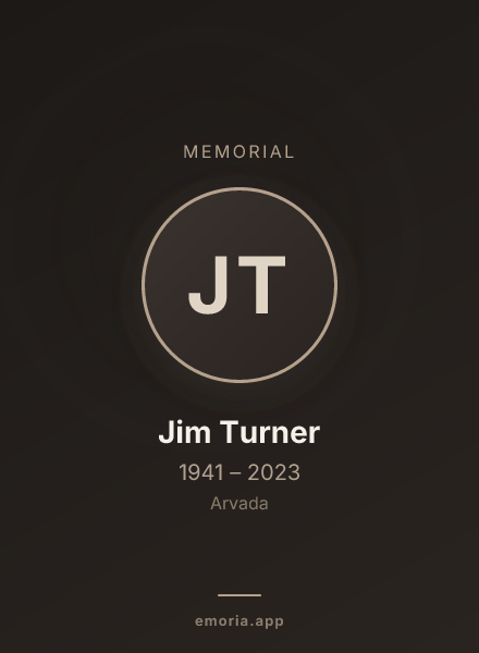 Memorial portrait of Jim Turner