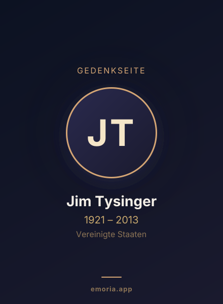 Gedenkportrait von Jim Tysinger