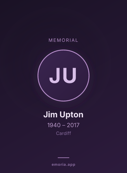 Memorial portrait of Jim Upton