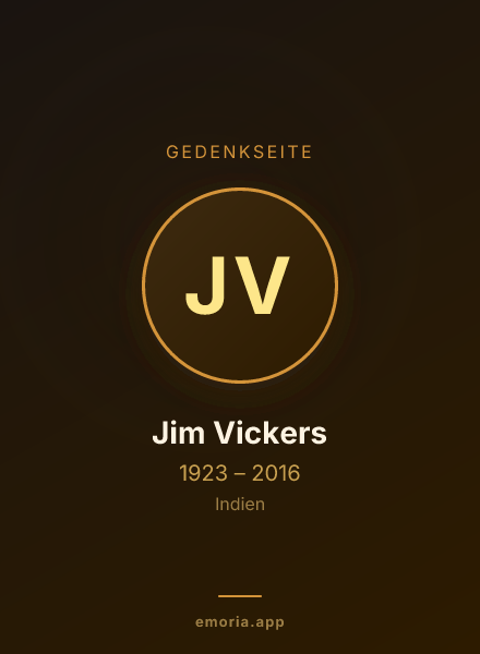 Gedenkportrait von Jim Vickers