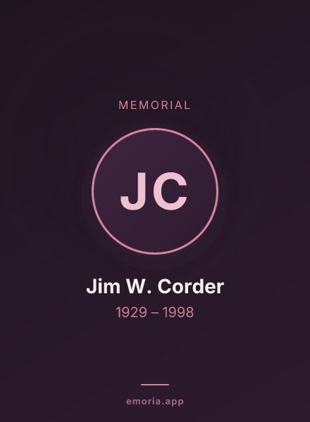 Memorial portrait of Jim W. Corder