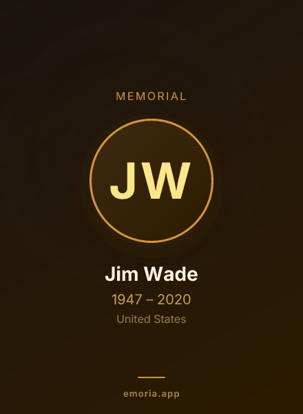 Memorial portrait of Jim Wade