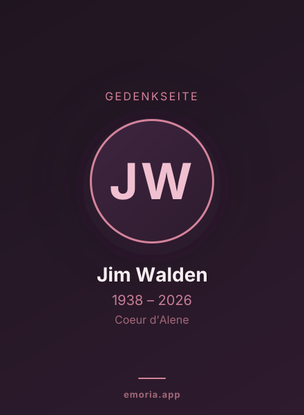 Gedenkportrait von Jim Walden
