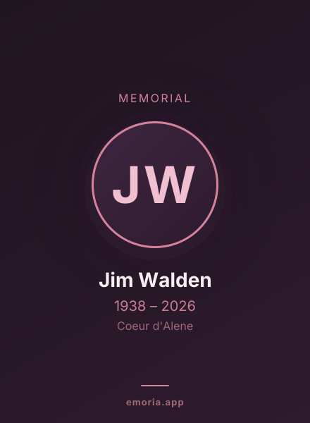 Memorial portrait of Jim Walden