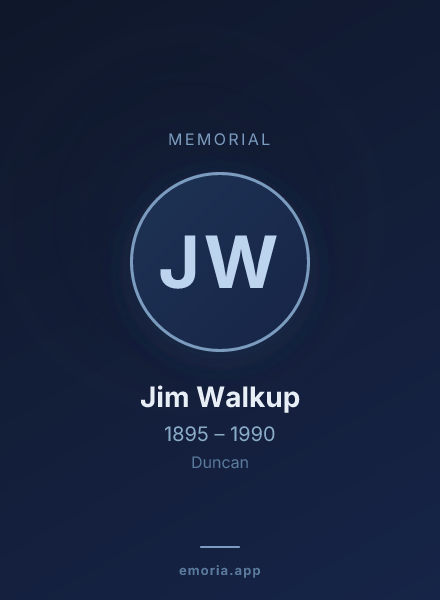 Memorial portrait of Jim Walkup