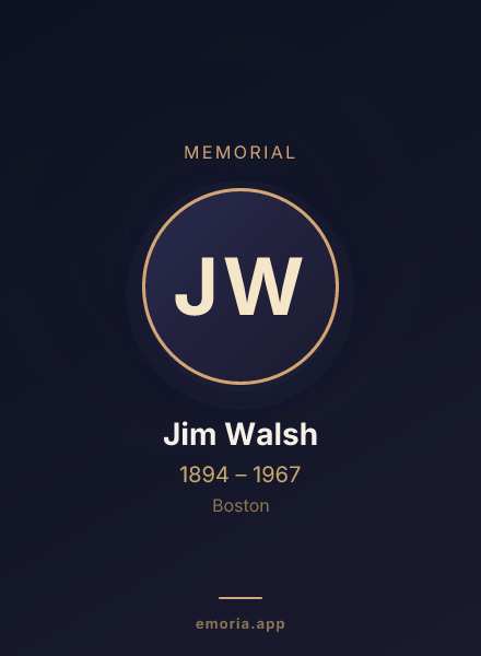 Memorial portrait of Jim Walsh