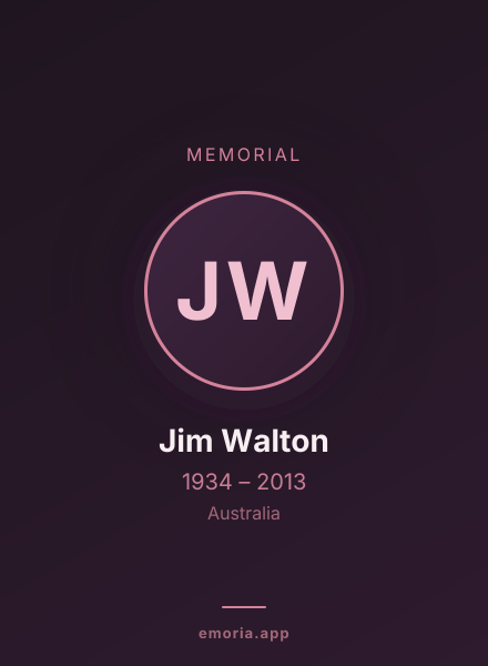 Memorial portrait of Jim Walton