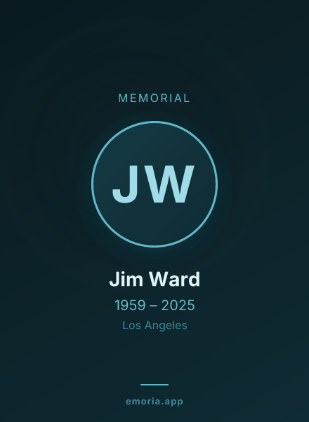 Memorial portrait of Jim Ward