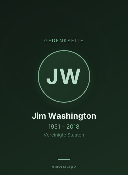 Gedenkportrait von Jim Washington