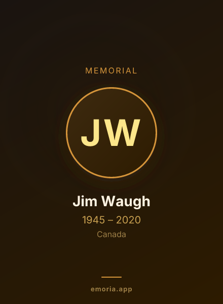 Memorial portrait of Jim Waugh