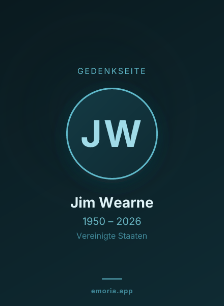 Gedenkportrait von Jim Wearne