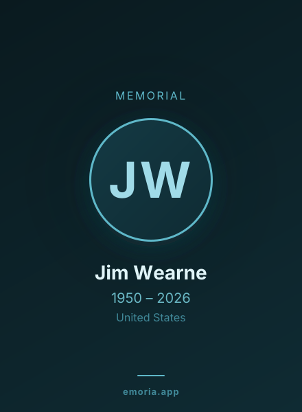 Memorial portrait of Jim Wearne