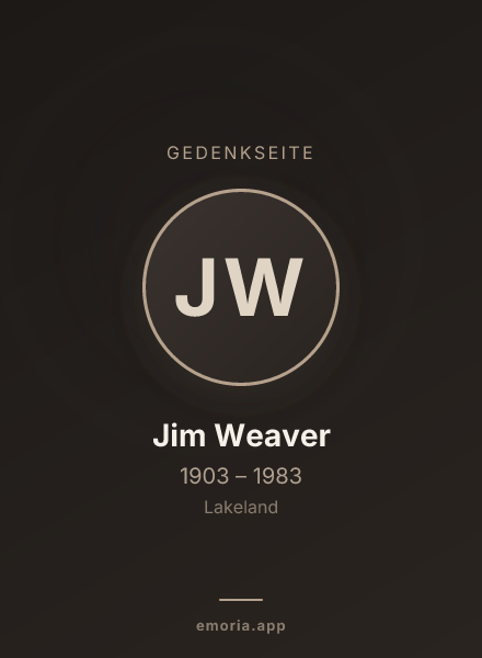 Gedenkportrait von Jim Weaver