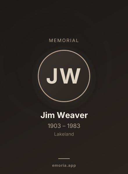 Memorial portrait of Jim Weaver