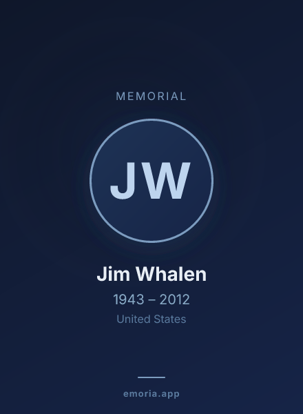 Memorial portrait of Jim Whalen