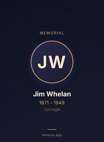 Memorial portrait of Jim Whelan