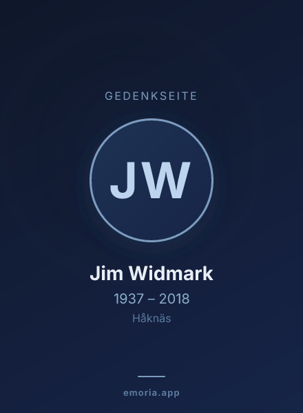 Gedenkportrait von Jim Widmark