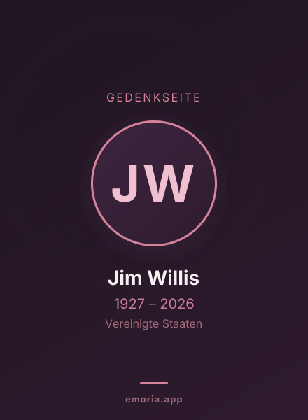 Gedenkportrait von Jim Willis