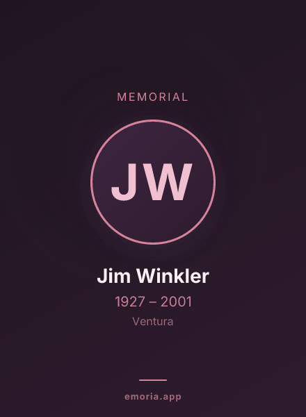 Memorial portrait of Jim Winkler