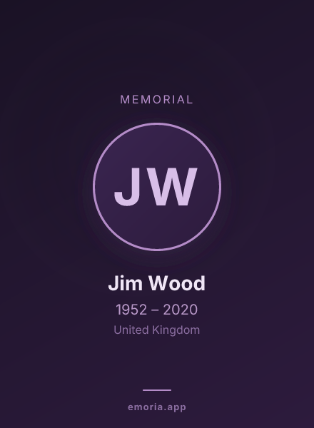 Memorial portrait of Jim Wood